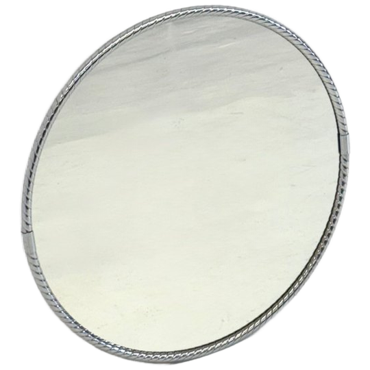 Vintage Ronde Spiegel Met Minimalistisch Buisframe 1