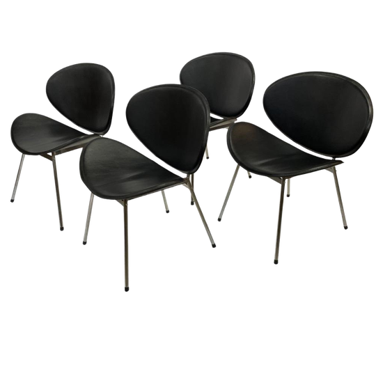 Set Van Vier Vintage Eetkamerstoelen Italië 1990 Design 1