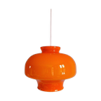 Vintage Oranje Opaline Hanglamp, Jaren 60-70 thumbnail 1