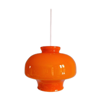 Vintage Oranje Opaline Hanglamp, Jaren 60-70