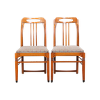 Set Van 2 Luxe Art Nouveau Design Schuitema Eetkamerstoelen Met Prachtige Details thumbnail 1