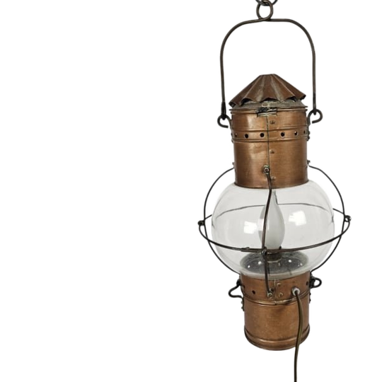 Scheepslamp - 'union Lantern' - Maritiem Verlichting - Messing - 1e Helft 20e Eeuw 1