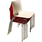 Arper Catifa 46 Design Stoel - Wit/rood Kunststof thumbnail 1