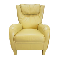 De Sede Fauteuil Geel Leer Lounge Chair '80 Swiss Desede