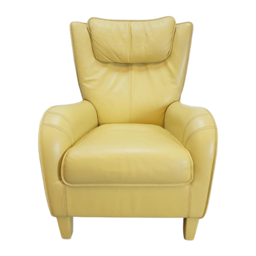 De Sede Fauteuil Geel Leer Lounge Chair '80 Swiss Desede