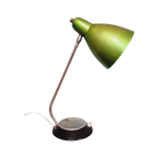 Vintage Bureaulamp In Groen En Chroom Gelakt Metaal thumbnail 1