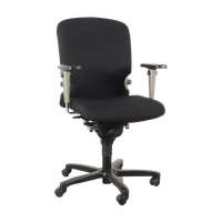 Comforto 77 Bureaustoel, Zwart, 3D Armleggers, Opnieuw Gestoffeerd, Tempur Zitting