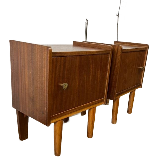 Set Van 2 Vintage Nachtkastjes / Mini Kastjes 1