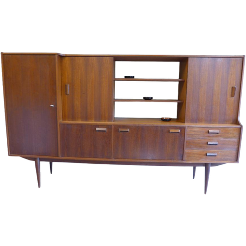 Mooie Vintage Highboard Midcentury Wandkast