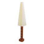 Vintage Teak Vloerlamp Met Grote Kap, Zweden 1950 (417) thumbnail 1