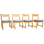 Set Van 4 Eetkamerstoelen Nieuwe Stoffering thumbnail 1