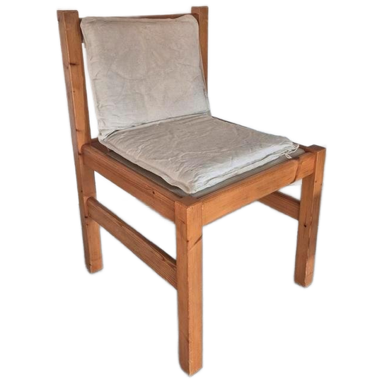 Vintage Grenen Safari Stoel Design 1