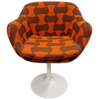 Jaren 70 Tulpstoel Oranje Fauteuil Spaceage Stoel thumbnail 1