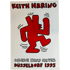 Keith Haring (1958-1990), Orginal 1995 Exhibition Poster thumbnail 1