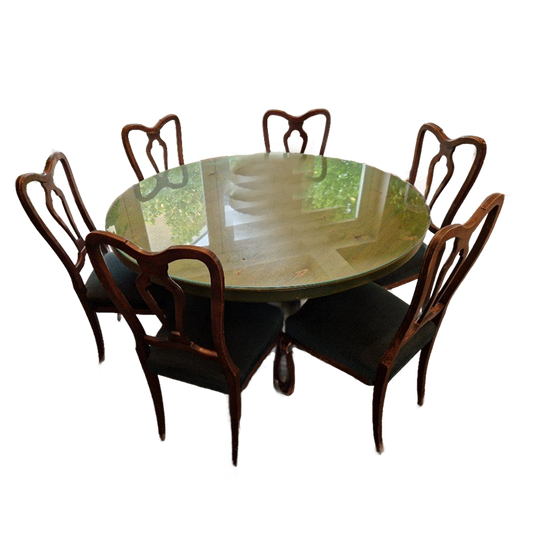 ¨houthakker¨ Rustik Ronde Groene Tafel Massief Hout 1