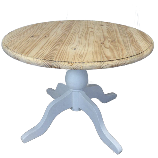 Prachtige Witte Landelijke Ronde Eettafel 100 Cm 1