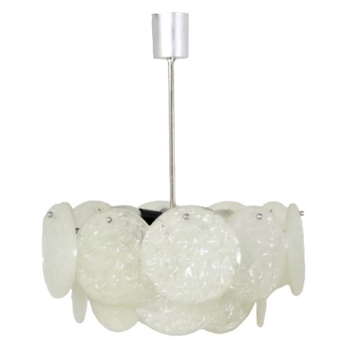 Vintage Frosted Ice Hanglamp Lamp 'Medebach'