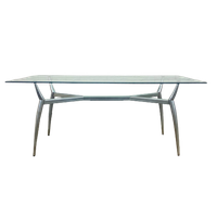 Glass Dining Table With Metal Base