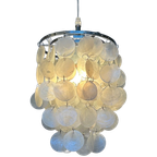 Opaline Capiz Parelmoer Chrome Frame Schelp Hanglampen Meerdere Beschikbaar thumbnail 1