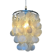 Opaline Capiz Parelmoer Chrome Frame Schelp Hanglampen Meerdere Beschikbaar