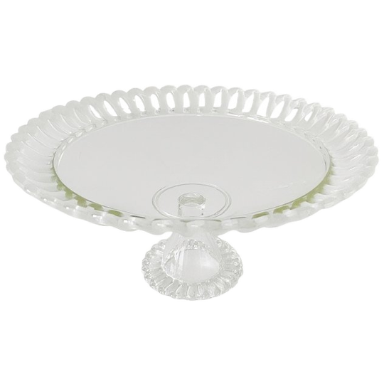 Vintage Mid-century Kristallen Fruitschaal Dessertschaal Op Voet Kristal 1960’s 1