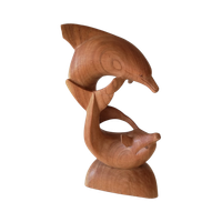 Houten Beeld Dolfijnen