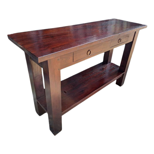 Donker Teakhouten Sidetable, Haltafel, Wandconsole