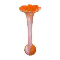 Vaas ‘bloem’ Oranje-wit