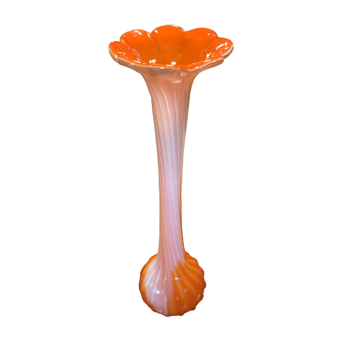 Vaas ‘Bloem’ Oranje-Wit