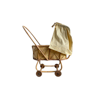 Vintage Rotan Poppenwagen