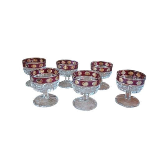 Set Van 6 Vintage Italiaanse Glaasjes 1