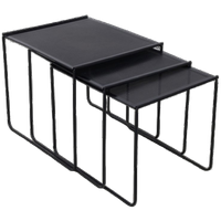Postmoderne Bijzettafels 3 Nestingtables Mimiset, 1980s