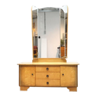 Vintage Kaptafel Met Drieluik Spiegel thumbnail 1