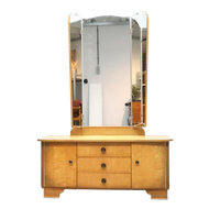 Vintage Kaptafel Met Drieluik Spiegel
