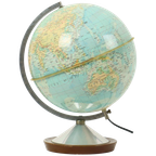 Verlichte Wereldbol Lamp 1965 Standaard Globe Nederlands Gdp Italië thumbnail 1