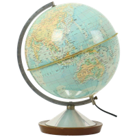 Verlichte Wereldbol Lamp 1965 Standaard Globe Nederlands Gdp Italië