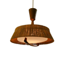 Vintage Design Hanglamp Temde Leuchten Sisal Teak 70s thumbnail 1