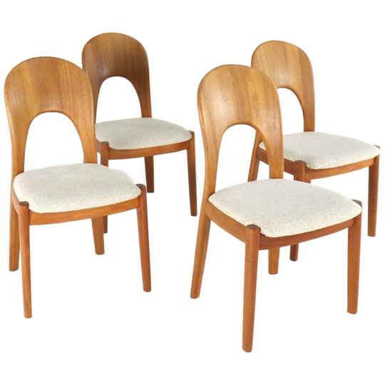 Set 4 Koefoed Morten John Mortensen Stoelen 'hove' Vintage 1