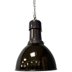 Grote Zwart Emaille Bauhaus Fabriekslamp thumbnail 1
