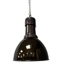 Grote Zwart Emaille Bauhaus Fabriekslamp
