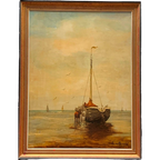 E. Remortel. Schilderij "Zeegezicht". thumbnail 1