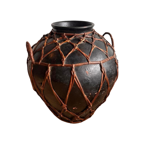 Black Pottery Keramiek Kruik Pot Vaas Vintage