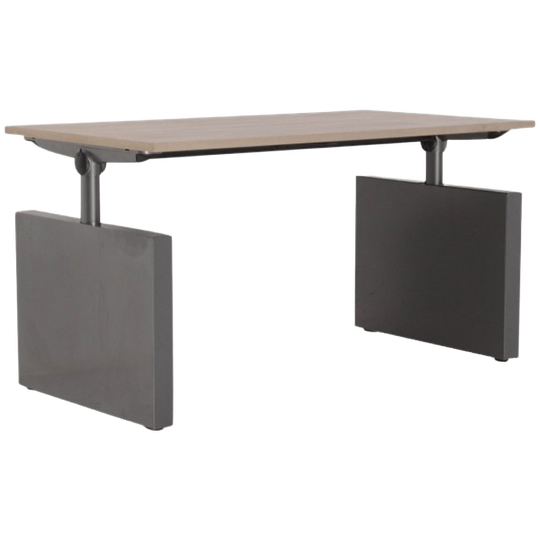 Ahrend 500 Bureau, Bladkleur Naar Keuze, 140 X 80 Cm, Antraciet Hoogte Instelbaar Onderstel 1