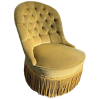 Vintage Fauteuil- Éénzit - Zeteltje Met Franjes thumbnail 1