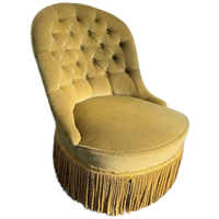 Vintage Fauteuil- Éénzit - Zeteltje Met Franjes