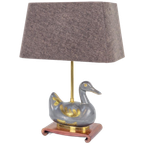 Vintage Eend Tafellamp Messing Mid Century ´70 Regency Lamp thumbnail 1