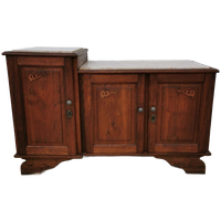 Vintage Tv Meubel, Dressoir Sideboard Met Marmer Blad 712