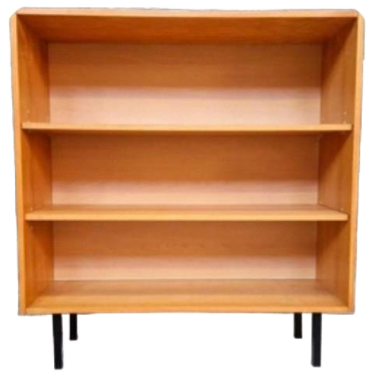 Vintage Boekenkast Jaren 60 Berken Open Kast Wandkast 1