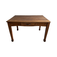 Art Nouveau Tafel In Goede Staat Met Rijke Donker Bruine Patina.