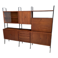 Free Standing Wall Unit Teak 1960s